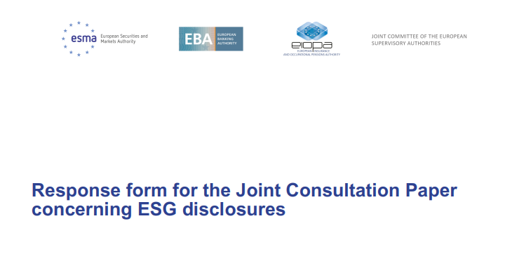 Eurosif response to the ESAs on Joint Consultation Paper concerning ESG disclosures