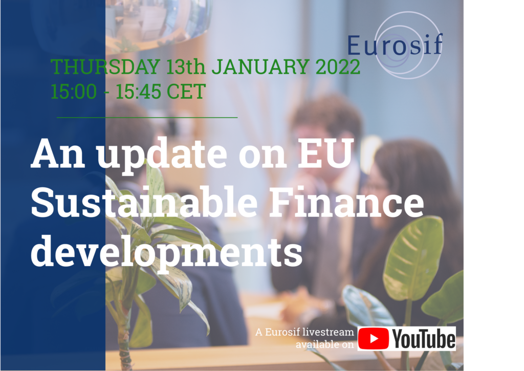 Monthly Sustainable Finance update – January Edition