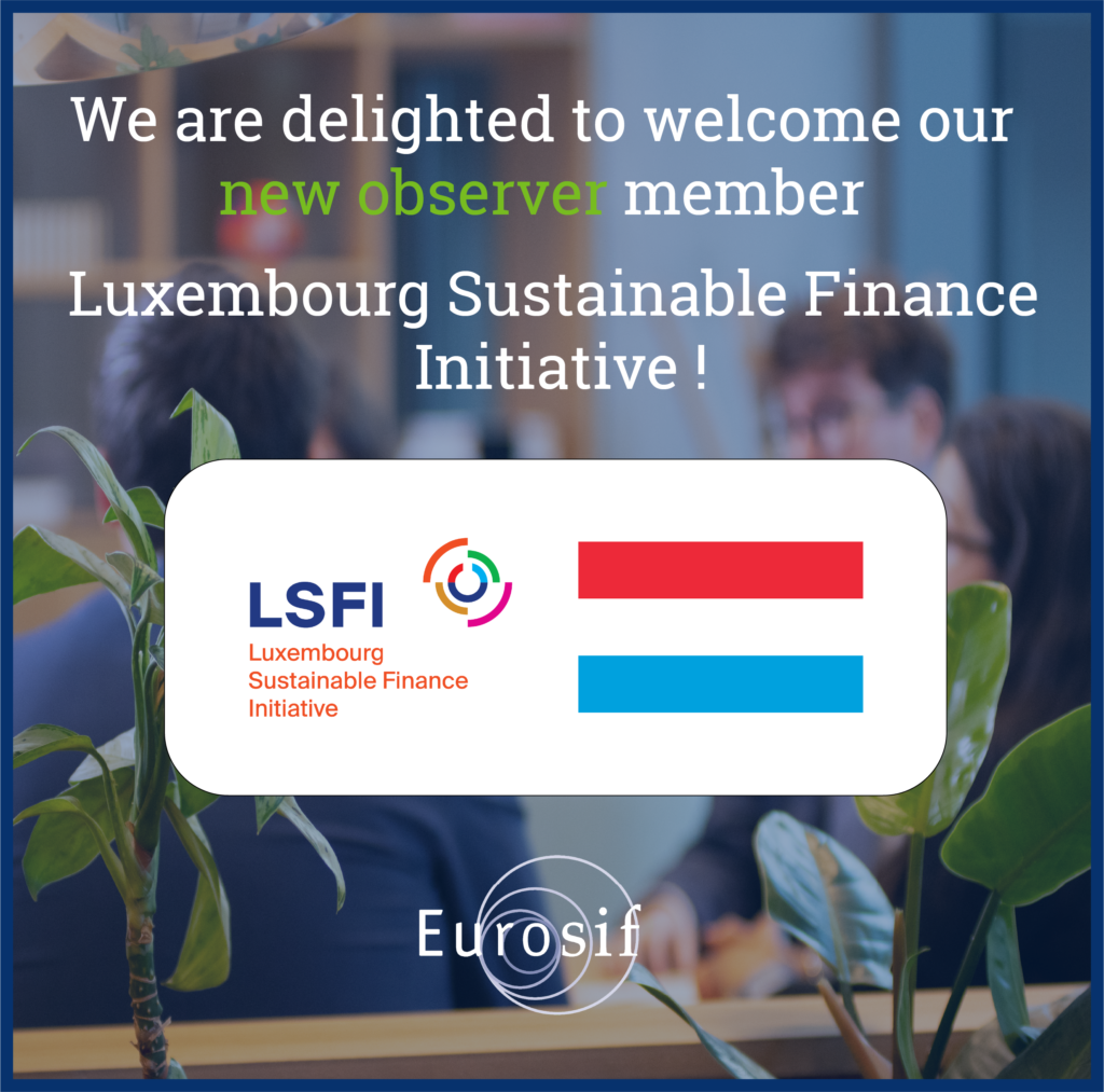 Eurosif welcomes LSFI!