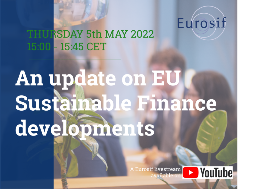 Monthly Sustainable Finance Update – May Edition