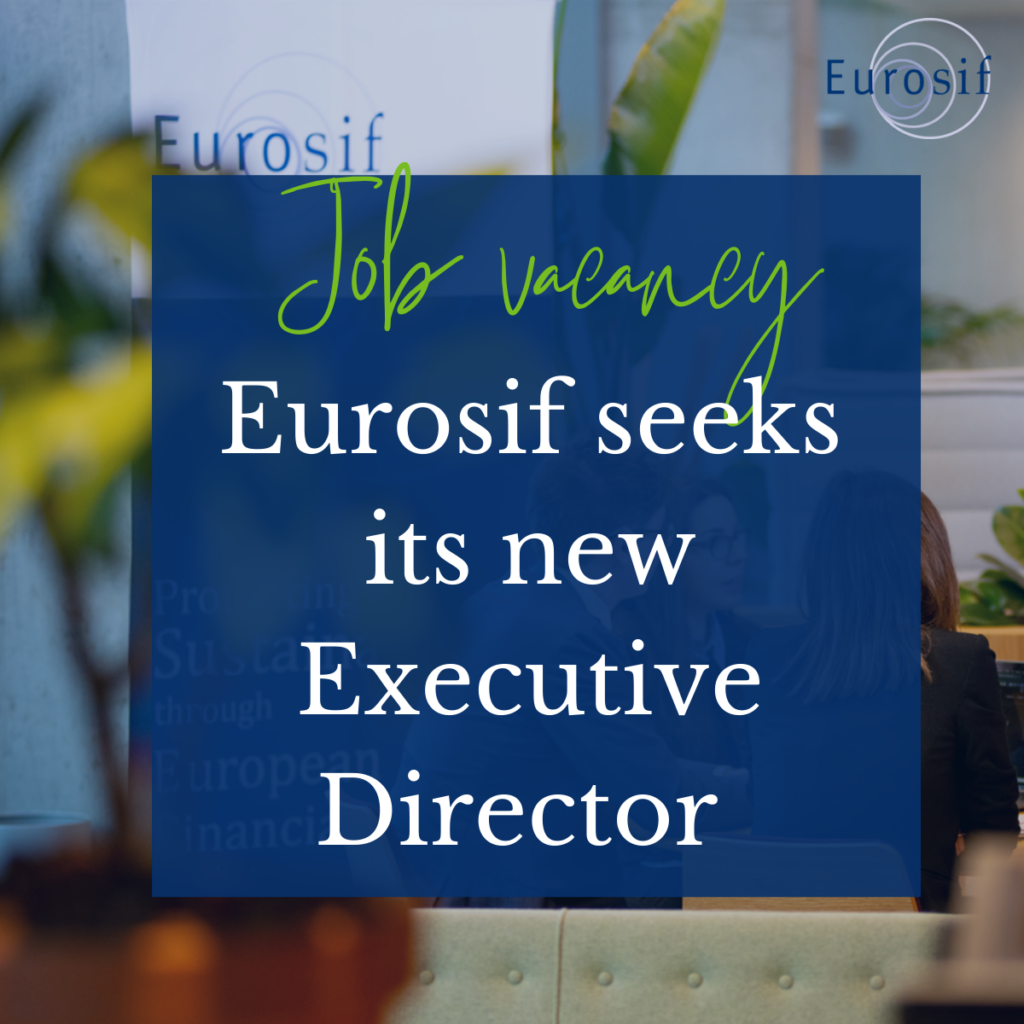 Eurosif seeks its new Executive Director