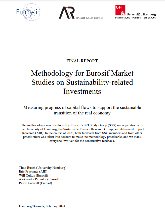 Methodology for Eurosif Market Studies on Sustainability-related Investments