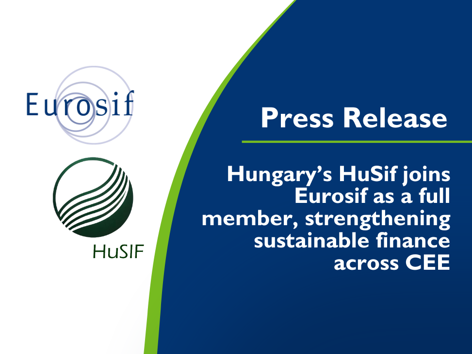 Hungary’s HuSif joins Eurosif as full member, strengthening sustainable finance across CEE