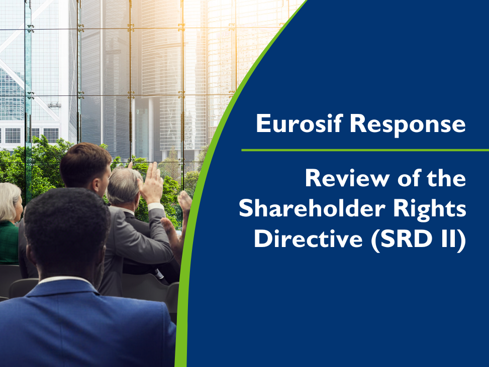 Eurosif response: Review of the Shareholder Rights Directive (SRD II)