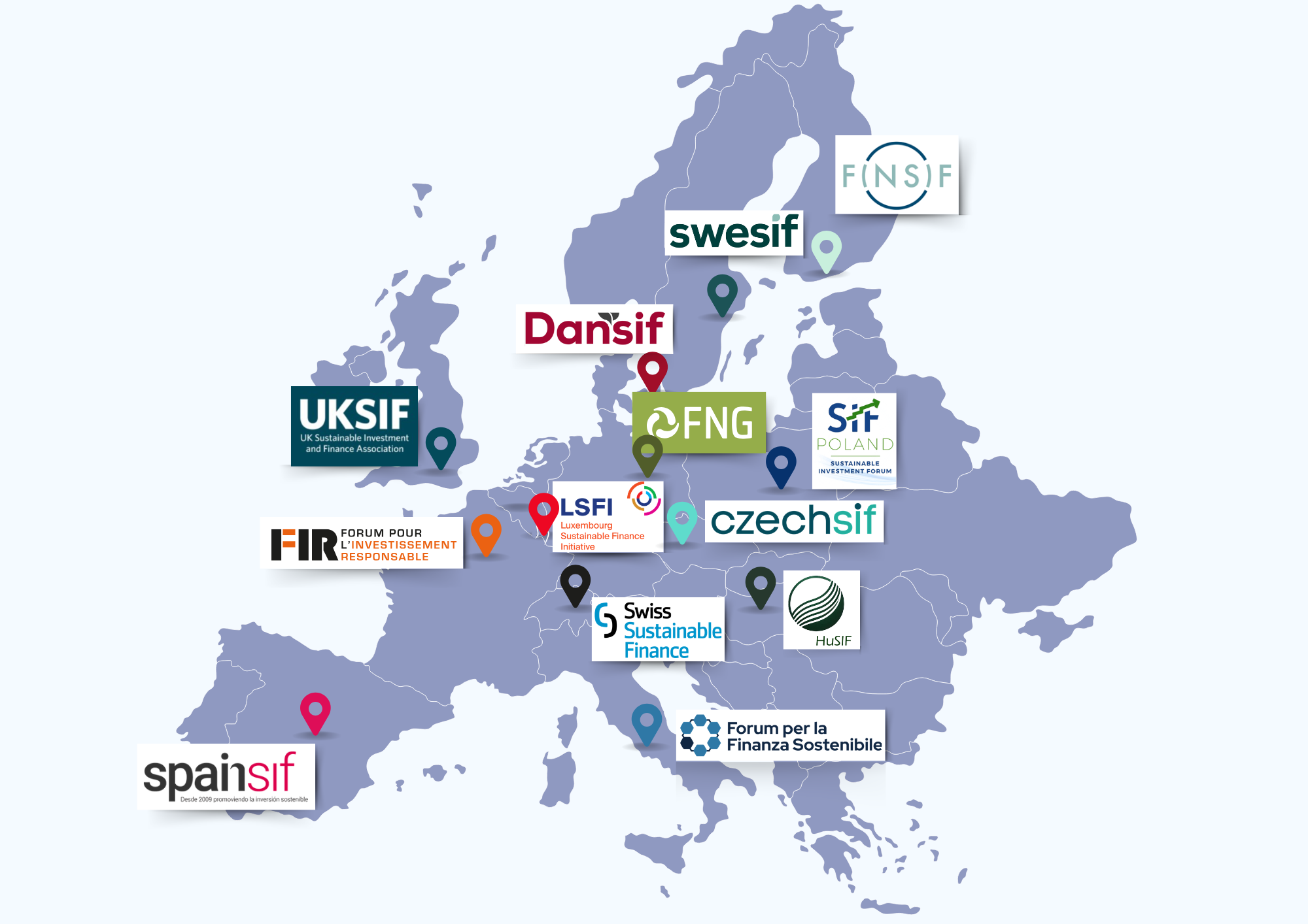 2026.05 Eurosif map(3) Map of Eurosif's members and observers