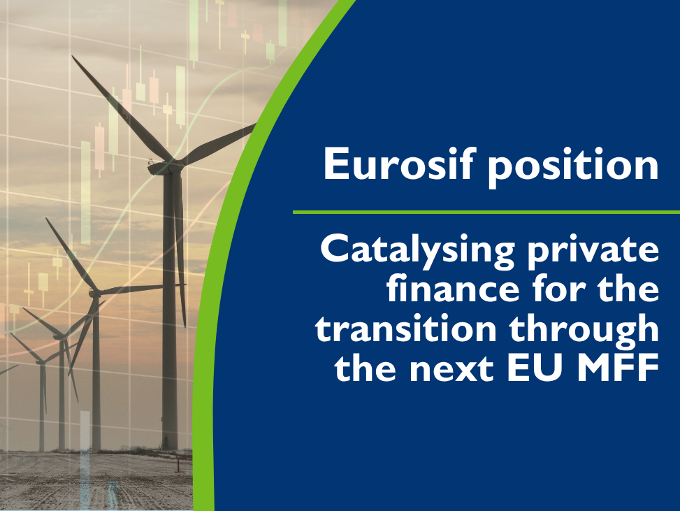 Eurosif position on the EU’s next Multiannual Financial Framework
